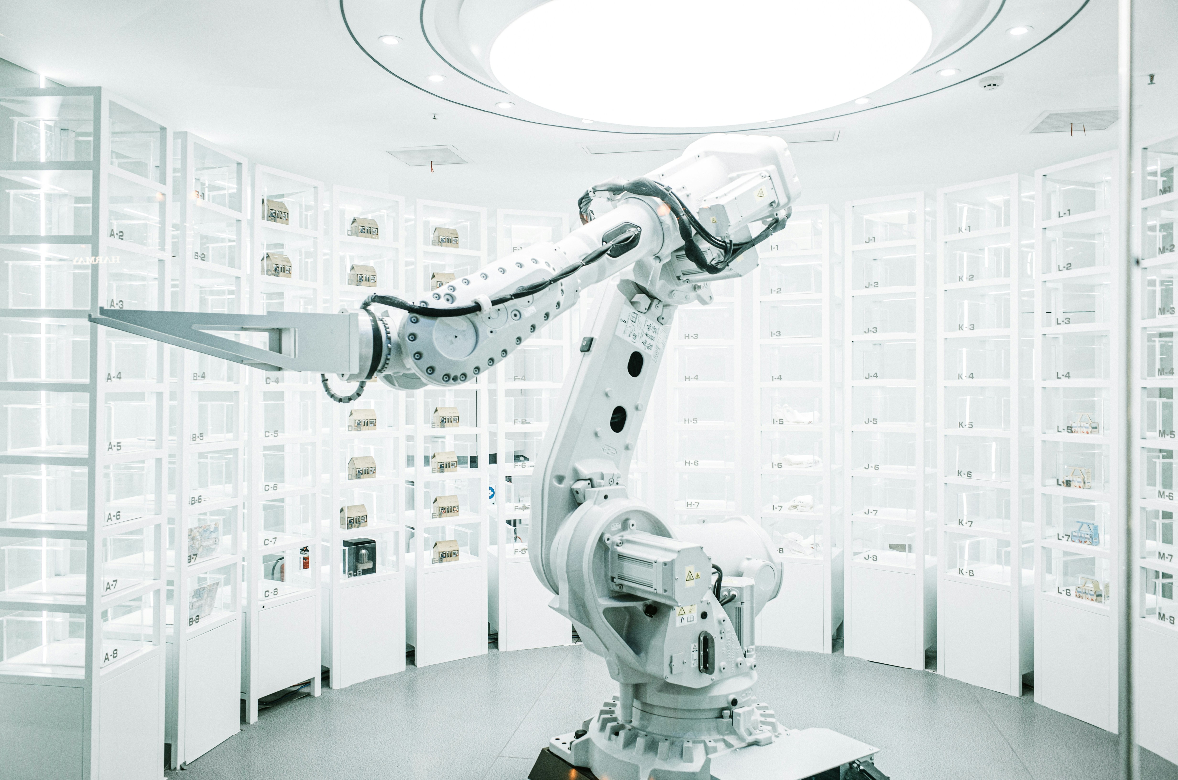 Advanced industrial robotic arm in modern manufacturing facility
